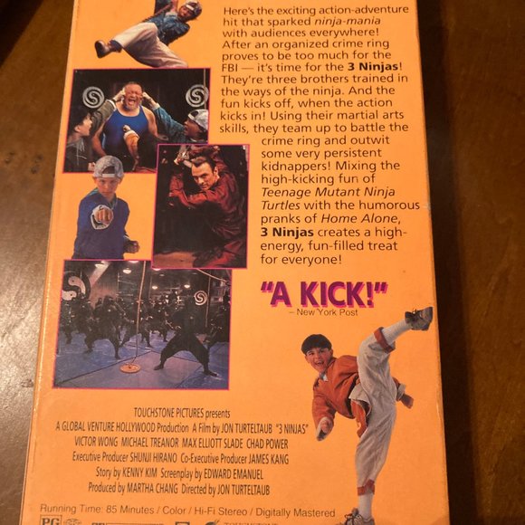 3 NINJAS LAUGHS NEVER STOP RATED PG VHS FUNNY SHOW - Picture 2 of 2